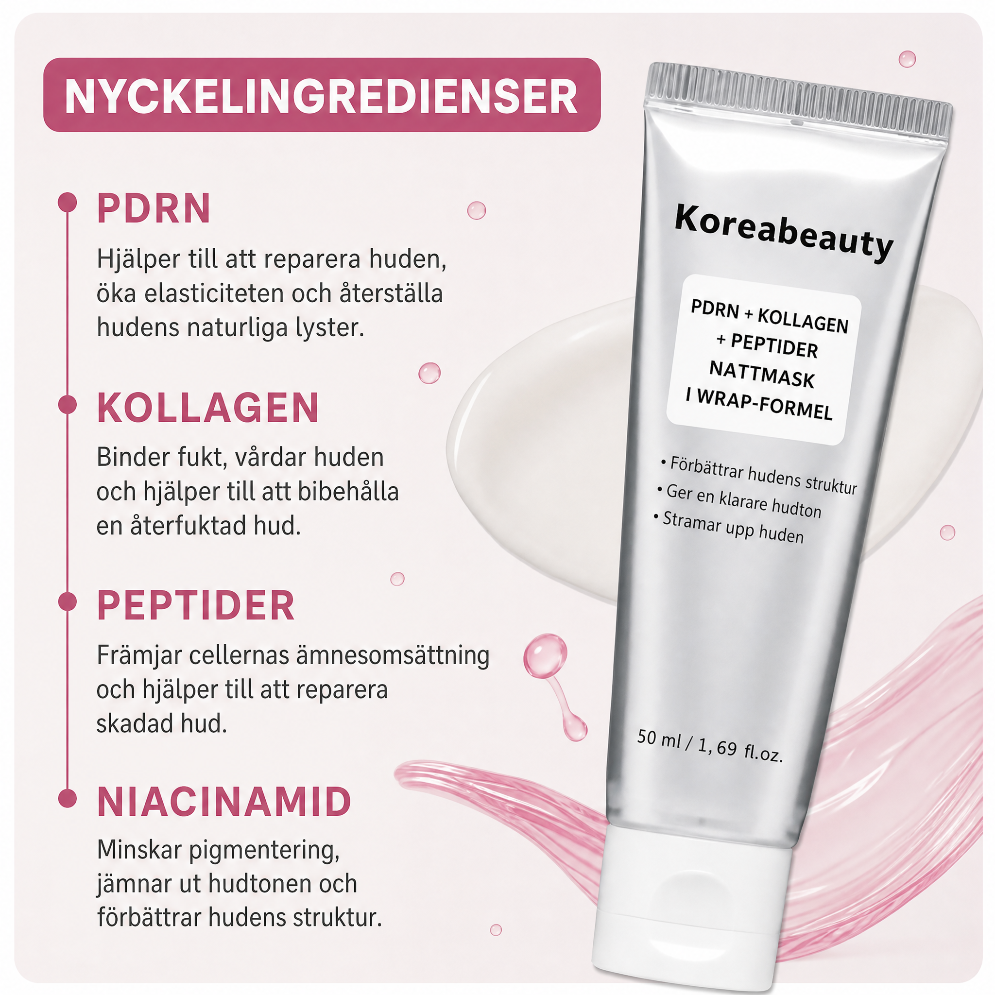 PDRN+ Kollagen +peptid wrapping mask
